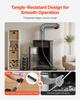 Chimney Sweep Kit, 8m Maximum Extendable Length Chimney Brush, Chimneys Cleaning Kit with Bristle Replacements & Goggles, 90° Bendable Fireplace