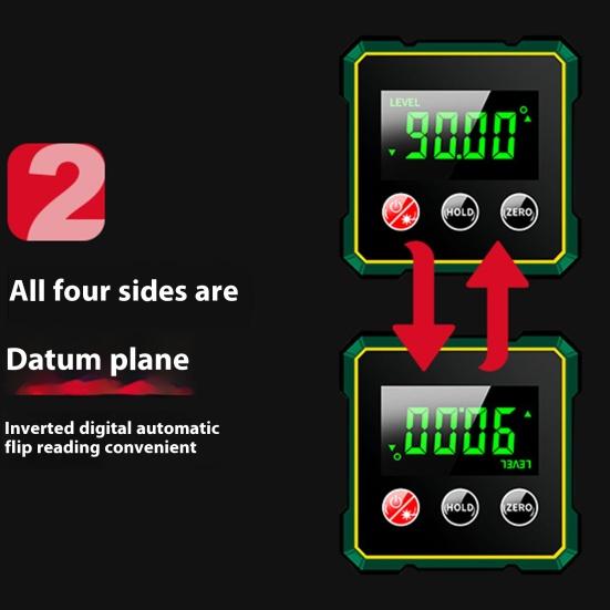 Цифровой угломер с прочным магнитным основанием, ЖК-дисплеем, высокоточный водонепроницаемый инклинометр IP54, цифровой уровень для деревообработки