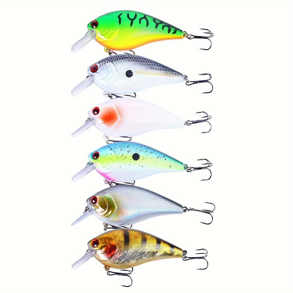 6pcs Artificial Wobbler Shallow Diving Crankbait - Catch More Bass & Pike with Hard Bait Fishing Lure!