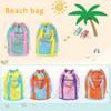 Drawstring Beach Storage Bag Handheld Toy Organizer Simple Mesh Toiletries Bag  Kids