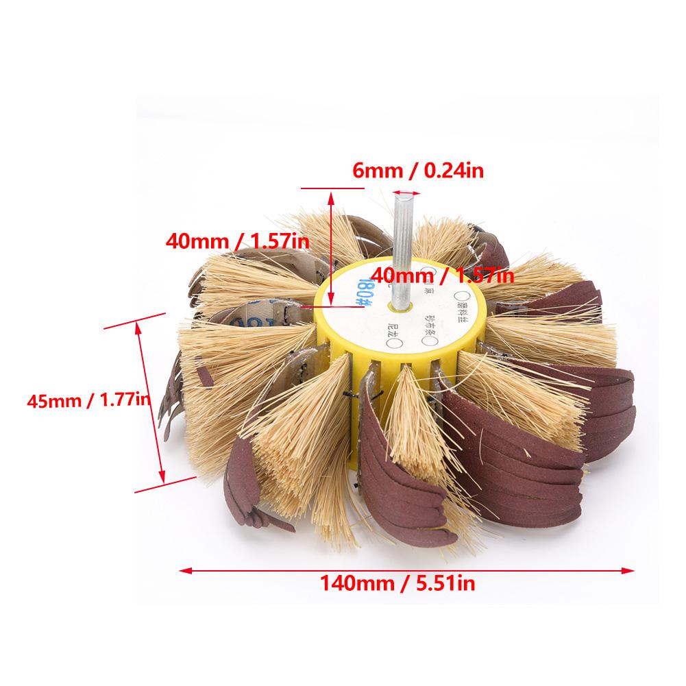 Sisal ing Wheel Manual Electric Drill Sisal Emery Cloth Polishing Wheel 6mm Shaft Mounted