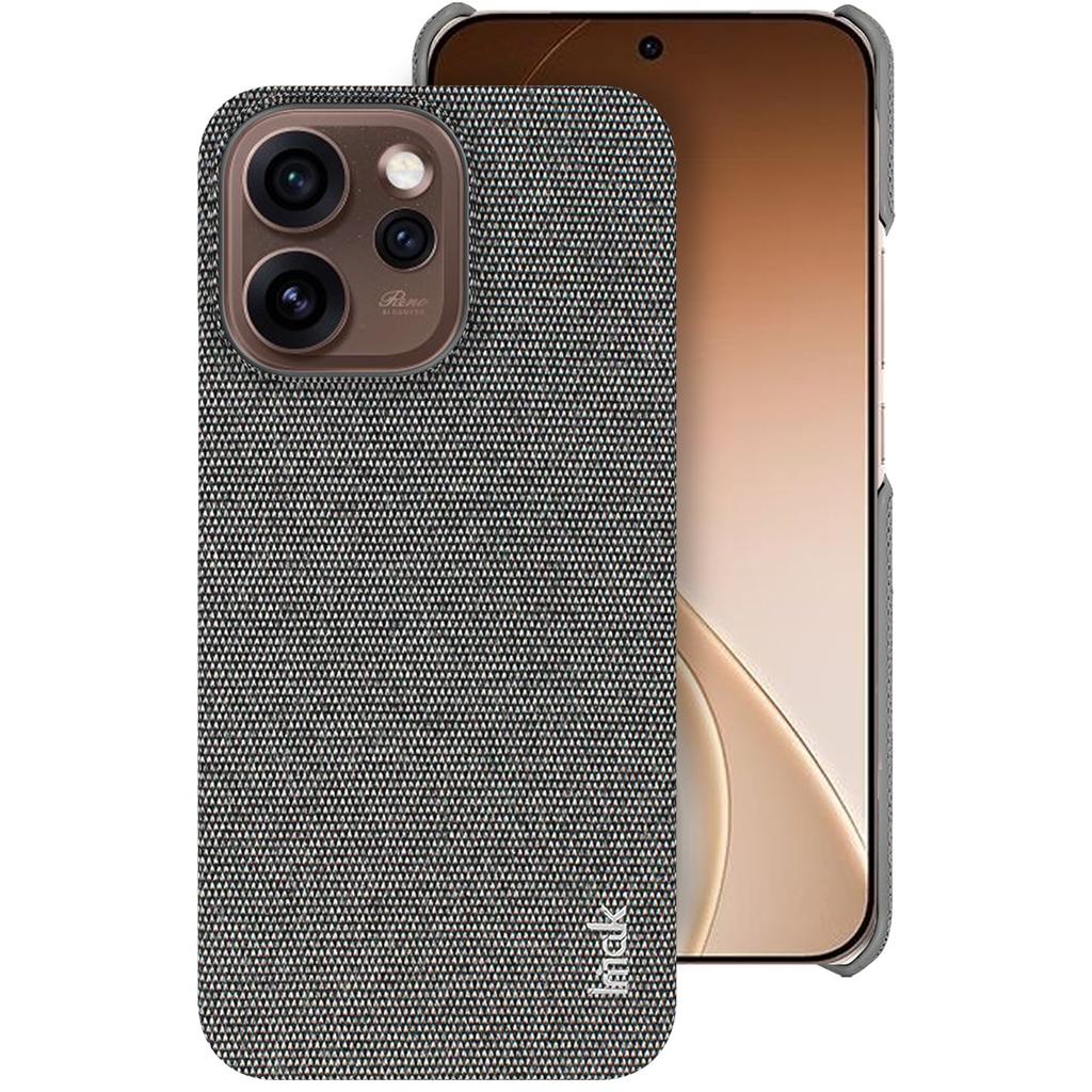 IMAK Ruiyi Series for Oppo Reno15 Pro Max 5G (Global)/Reno15 Pro 5G (China) Case Fabric Texture Leather + PC Phone Back Cover