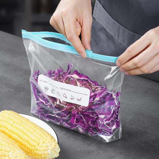 30 шт. Многоразовые прозрачные пакеты для хранения продуктов без БФА - Герметичные и пригодные для микроволновой печи