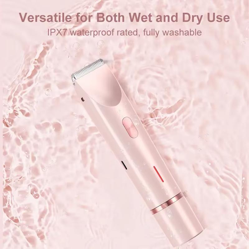Electric Shaver Bikini Trimmer Women's Cordless Rechargeable Razor Portable Hair Epilator Rotating Disc IPX6 Household