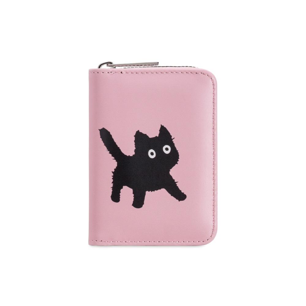 New Cat Short Wallet Large Capacity Multi Slot Coin Purse Zipper Multi Functional Money Bag