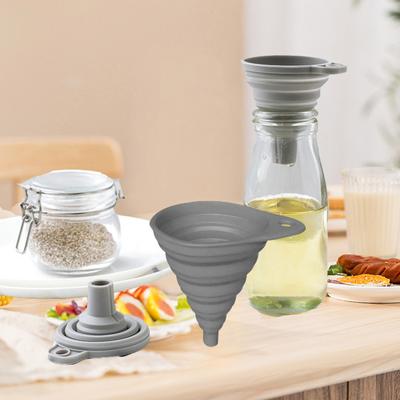 Набор из 4 кухонных воронок, складные силиконовые воронки для наполнения бутылок с водой, переноса жидкости, подвесная настенная воронка-органайзер для кухни