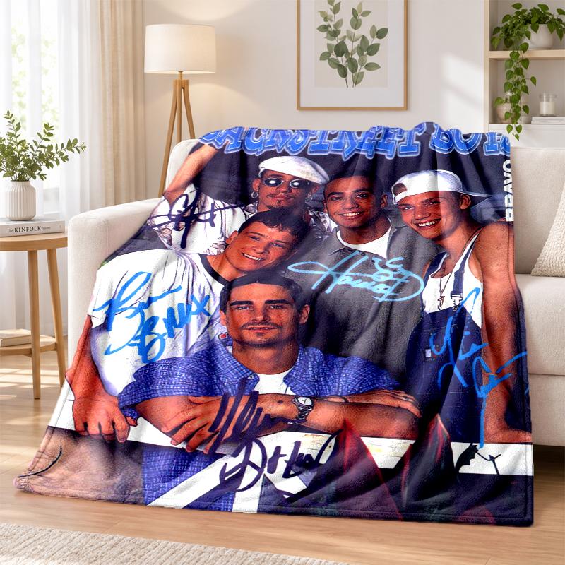 backstreet boys Flannel Throw Blanket Soft Warm Cozy For Sofa Bed Indoor Home Bedroom Use