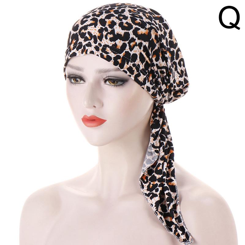 1 шт., мусульманская шляпа, женский тюрбан с цветочным принтом, шапка для химиотерапии, повязка на голову, женские аксессуары