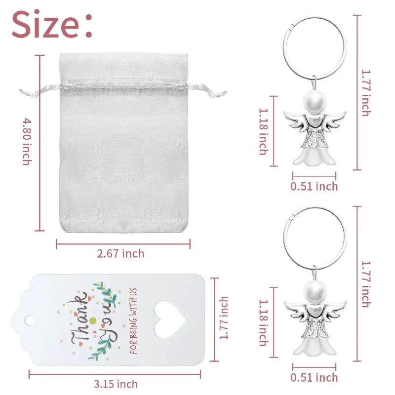 Baptism Sets Favor Souvenir Favors Guardian Wedding Angels + Organza Bags + Baptism Gift Pendants