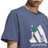 adidas Графическая футболка с коротким рукавом Удобная Универсальная Повседневная Мягкая Мужская Футболка Серая Синяя KB7749