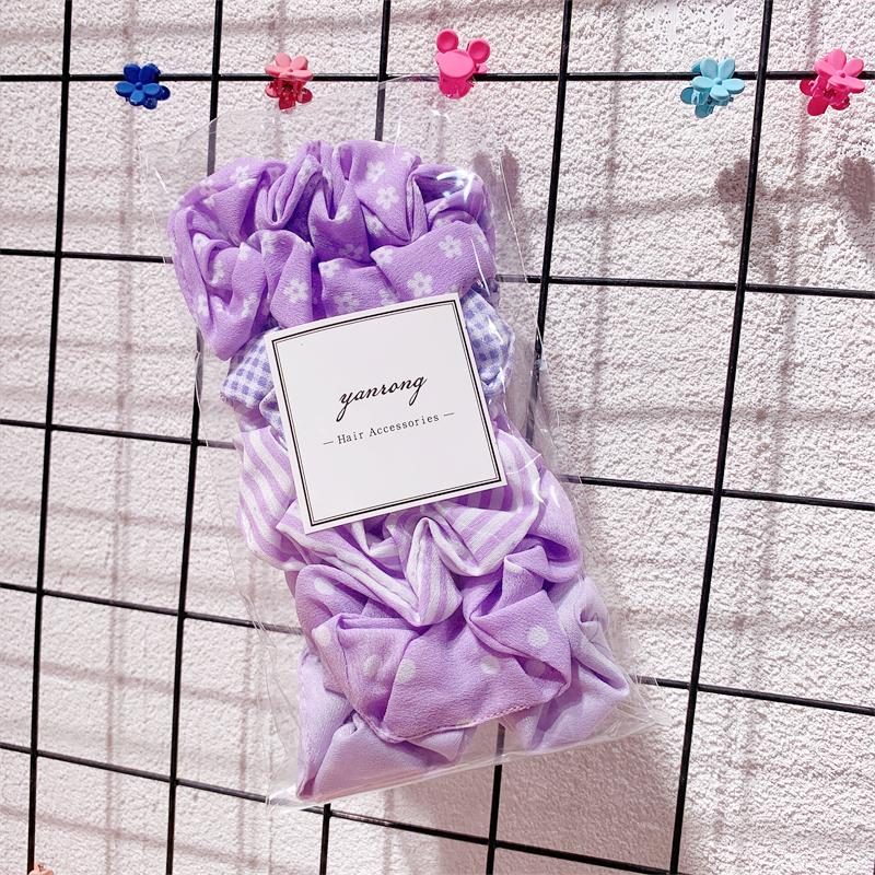 Новые 5 шт./компл. резинки для волос ярких цветов с принтом для женщин, милая повязка для волос, держатель для хвоста, эластичная резинка, модные аксессуары для волос