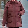 Middle Age Women's Winter Parka Elegant Plus Size Lady Jacket Hooded Casual Thick Warm Outerwears Winter Coats