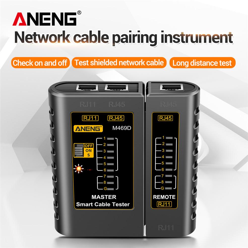 ANENG M469D Тестер сетевого кабеля Прибор для сопряжения телефонных линий RJ11 RJ45 со светодиодом
