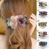 Korean Fashion Hairpin Simple Ponytail Flower Shape Spring Clip Head Flower Headdress Jewelry for Women Hair Accessories