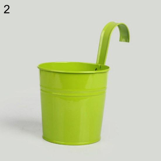 Металлический железный подвесной цветочный горшок, контейнер для дома, балкона, сада, кашпо, бочонок, декор