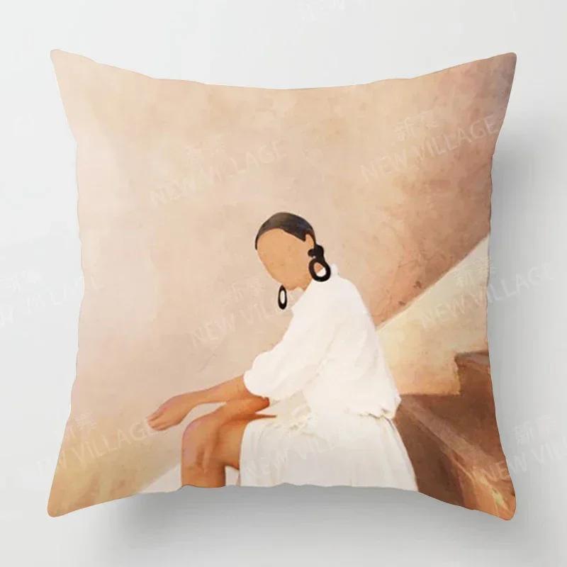 Скандинавский Осенний Домашний Декор Осень Наволочка для Подушки Плед Чехол для Подушки Дивана Бархат Современный