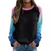 Women's Gradient Raglan Sleeves Fashion 3D Printed Round Neck Women's Pullover Hoodie Pullovers & Long Sleeves (women’s)