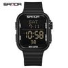 SANDA 9507 Digital Watch Multi-function Alarm Clock Luminous Waterproof Silicone Wristwatch Casual Students Electronic Watches