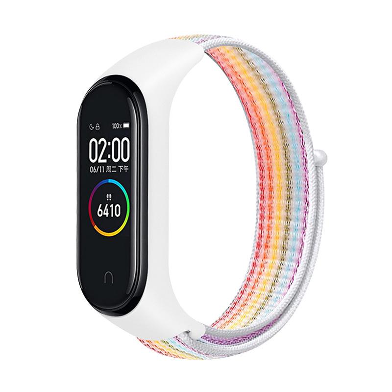 Цветной нейлоновый ремешок-петля на замену для Xiaomi Mi Band 3-7