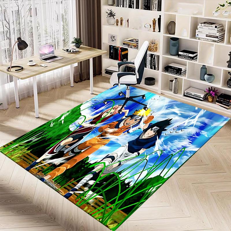 1pc Naruto Path Hokage Carpet for Playroom Bedroom Living Room Sofa Home Decor,kids Game Area Rug Non-slip Floor Mat Y723114