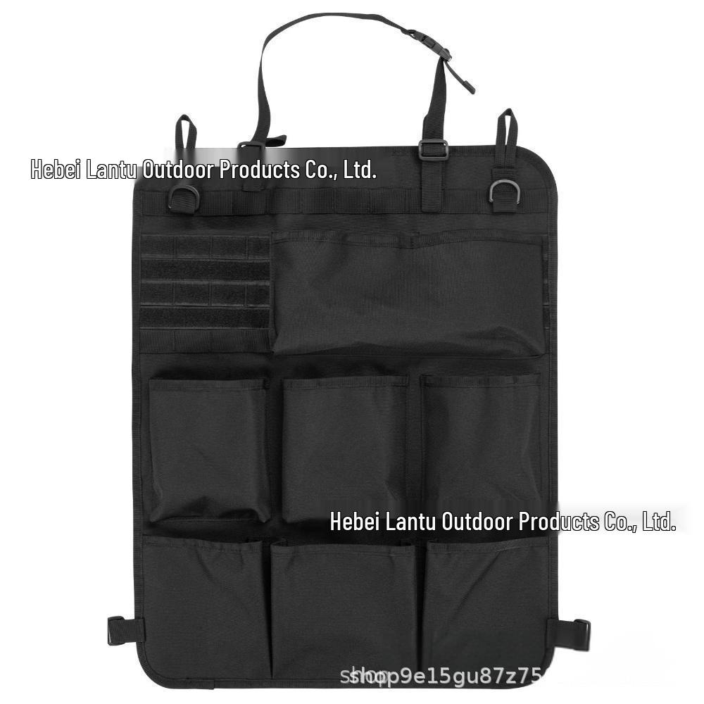 Tactical Car Seat Back Camouflage Storage Bag with Eight Pockets