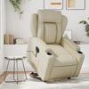 VidaXL Electric Massage Recliner Cream Faux Leather 3204566