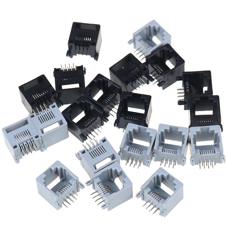 10 шт./лот Rj45 8P8C компьютерный интернет сетевой разъем Pcb Jack