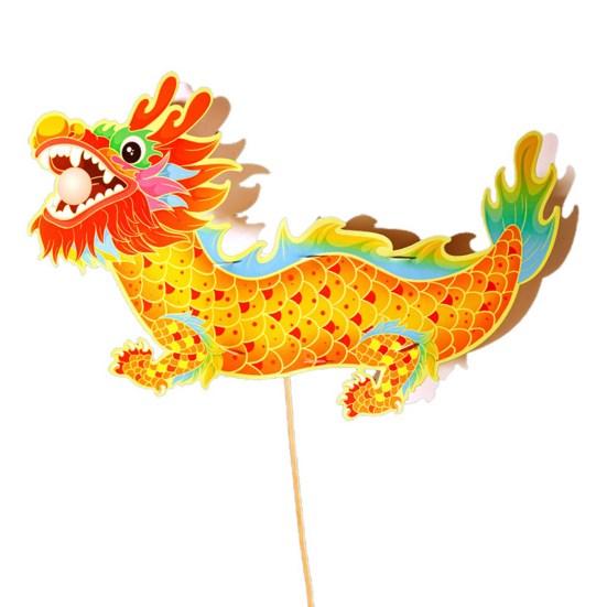2024 Весенний фестиваль Фонарь Дракона Яркий цвет Традиционный ручной работы DIY Craft Lucky Lantern для празднования Нового года