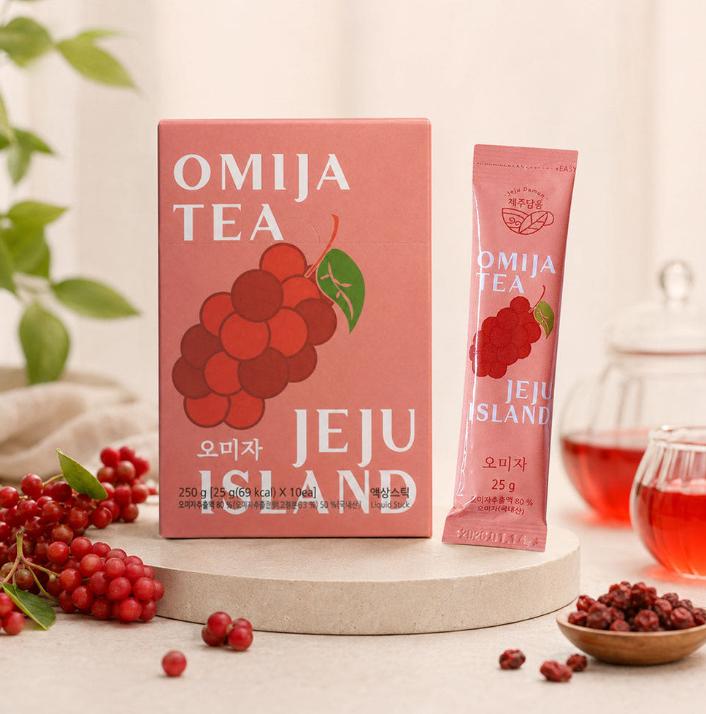 Jeju Damum Omija Stick – Korean Five-Flavor Berry Tea 10 Sticks