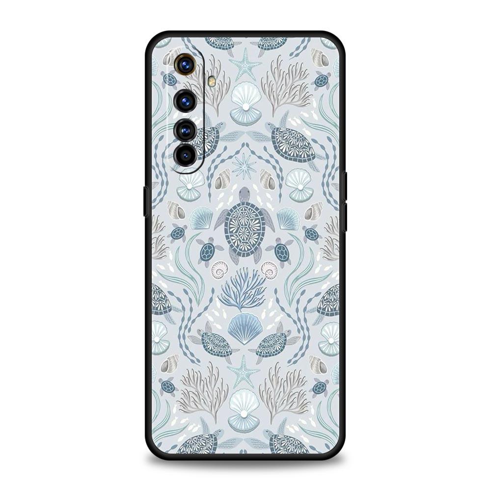 Чехол с узором «Морские ракушки и водоросли» для Realme C67 C63 C55 C53 C35 C25 C21 GT 3 5 6 10 11 12 13 Pro Мягкий TPU чехол для телефона