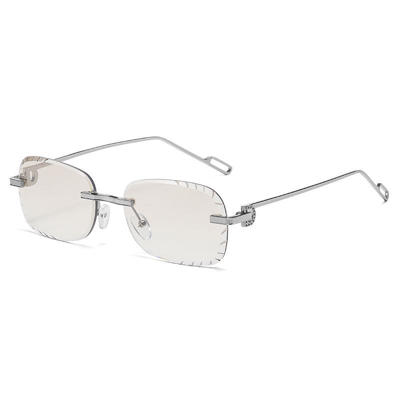 2025 Winter Unisex Frameless Color Shift Sunglasses With Uv400 For Street Style And Parties