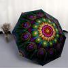 1pc Psychedelic Mandala Automatic Umbrella - Automatic Opening And Closing, Sturdy Iron Frame, Formal Occasions yy251018110