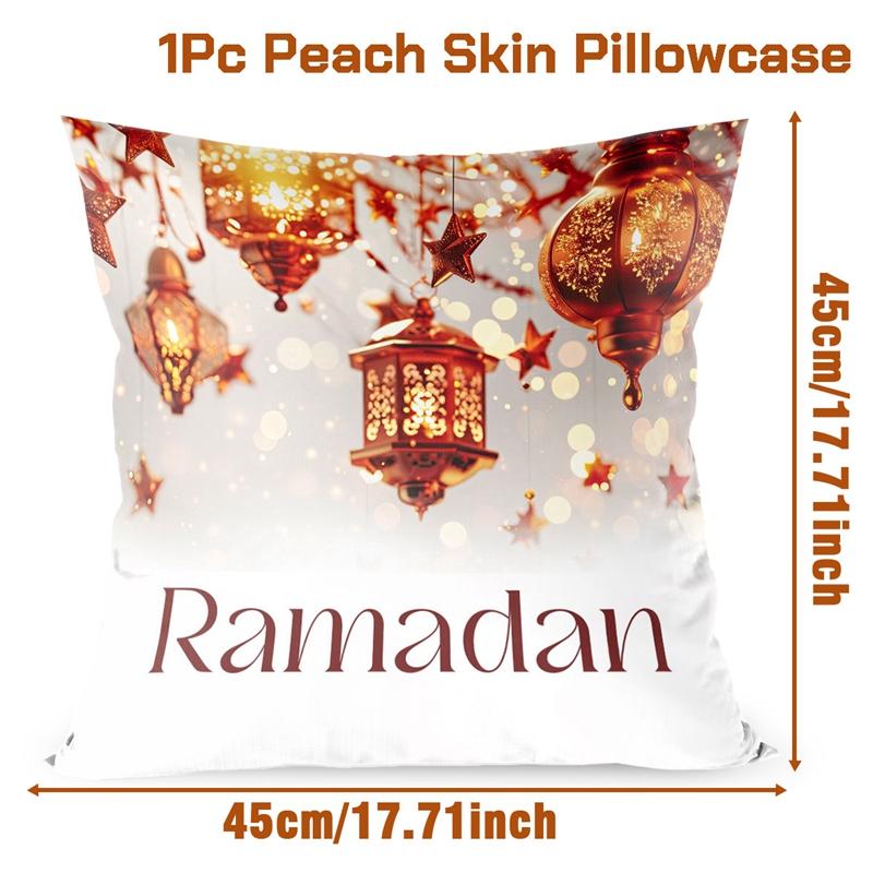 45x45cm EID Cushion Cover Ramadan Decoration For Home Eid Mubarak Islamic Muslim Party Eid al-Fitr Ramadan Kareem Eid AL Adha