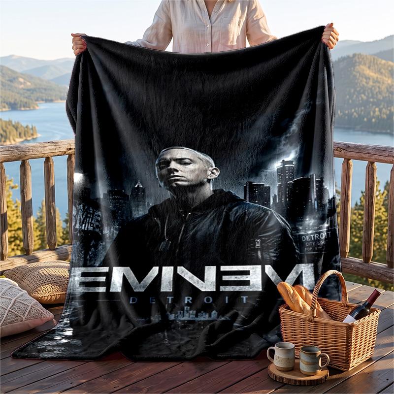 Warm Flannel Throw Blanket,Eminem Lightweight Cozy Blanket For Bed Sofa And Daily Use