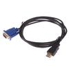 6-футовый золотой штекер HDMI к VGA Hd-15, 15-контактный кабель-адаптер, 1,8 м, 1080P