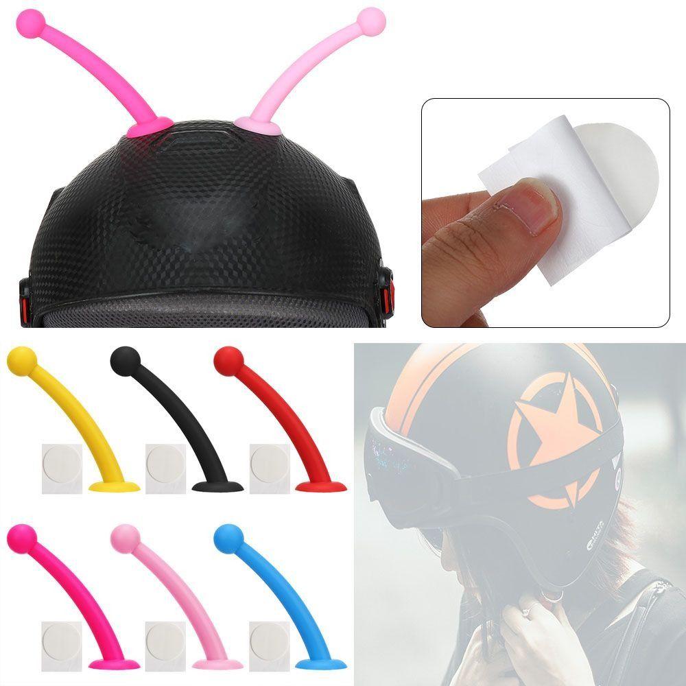 1pc Soft Motorcycle Helmet Antenna Adhesive Helmet Decor Headwear Accessories