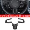 Для Ford Mustang 2015 2016 2017 2018 ABS углеродное волокно Стиль внутренняя крышка рулевого колеса автомобиля Накладка Декор рамки