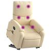 VidaXL Fauteuil Inclinable de Massage Électrique, Chaise de Relaxation avec Dossier et Repose-pied Réglables, Siège de Salon 3204869
