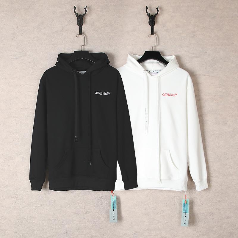 Унисекс худи Off-White с вышивкой букв для осени/зимы