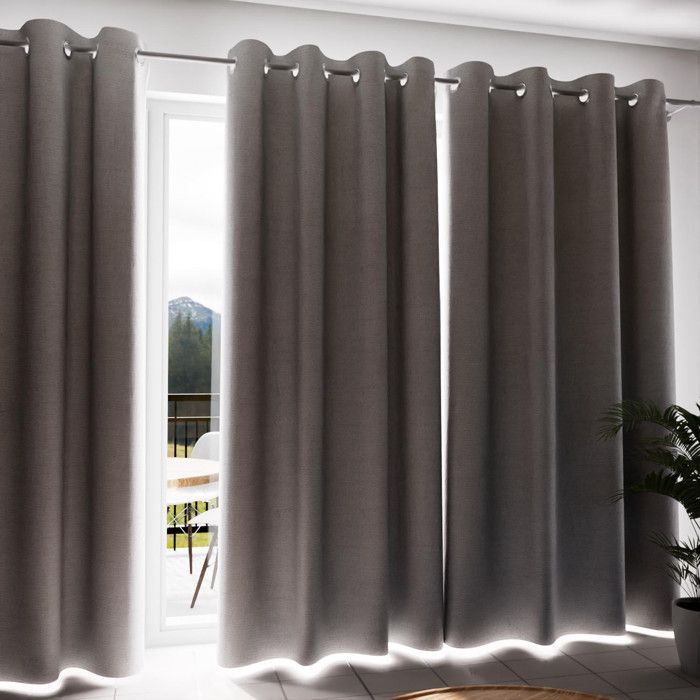 Eclipse White Eyelet Blackout Curtain 135x250 Cm