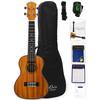 [8-Piece Beginner's Set] ELVIS Elvis Ukulele Concert Size Mahogany Binding Five-O UKULELE [8-Piece Set: Warranty, Tuner, 11-Song Instruction Book, Cho