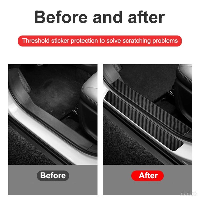 Car Door Sill Threshold Stickers Protector Strips Auto Accessories For Mercedes Benz AMG W204 W205 W203 W211 W212 W213 W201 W210 ZK9