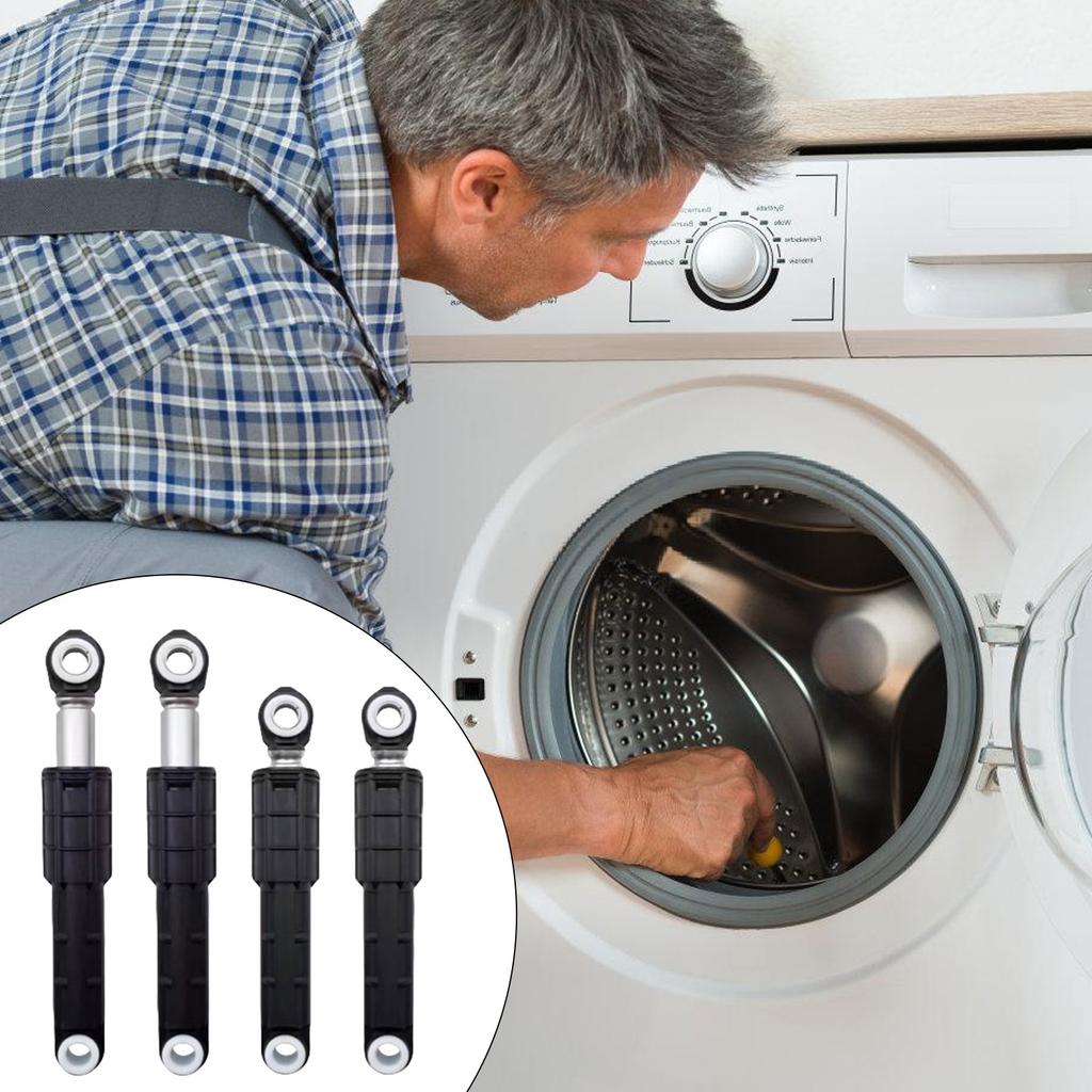 Комплект из 4 амортизаторов стиральной машины повышенной прочности. Заменяет распространенные номера деталей. Компонент для снижения шума для стиральной машины