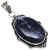 Pendant Sodalite Gemstone Handmade Mother'Day Silver Jewelry 2.5"