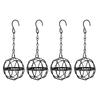 4Pcs Ball Bird Feeders Bird Suet Ball Feeder Fat Ball Feeder Metal Hanging Bird Feeders with Hooks