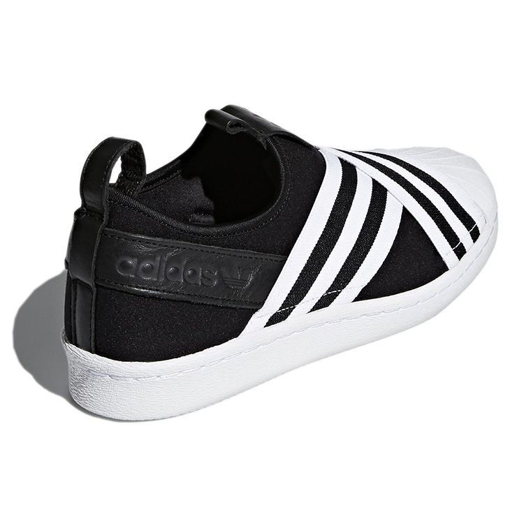 adidas Черные женские кроссовки Superstar Slip-On Core, обувь-белый AC8582
