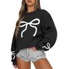 Women  Tops Women's Long Sleeve Sweatshirt Casual Crewneck Loose Fit Pollover Fleece Tops
