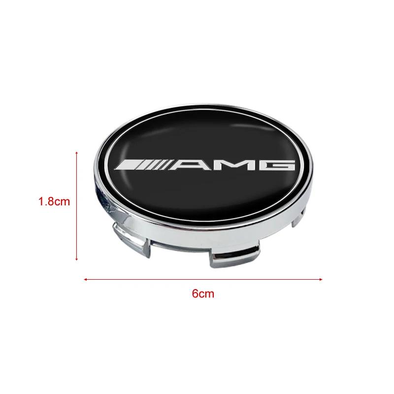 LRQ2   4pcs 56/60mm Car Styling Wheel Center Hub Caps Stickers Badg For Mercedes Benz GLE GLC A B C E Class W176 W246 W205 W213 AMG