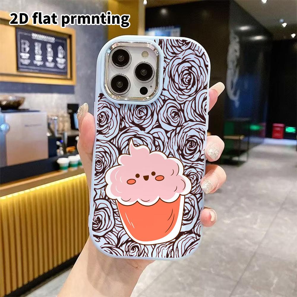 Phone case: 2D flat design suitable for iPhone 18 17 16 15 14 13 Pro protective case, couple style, simple cartoon, Christmas and Halloween gift