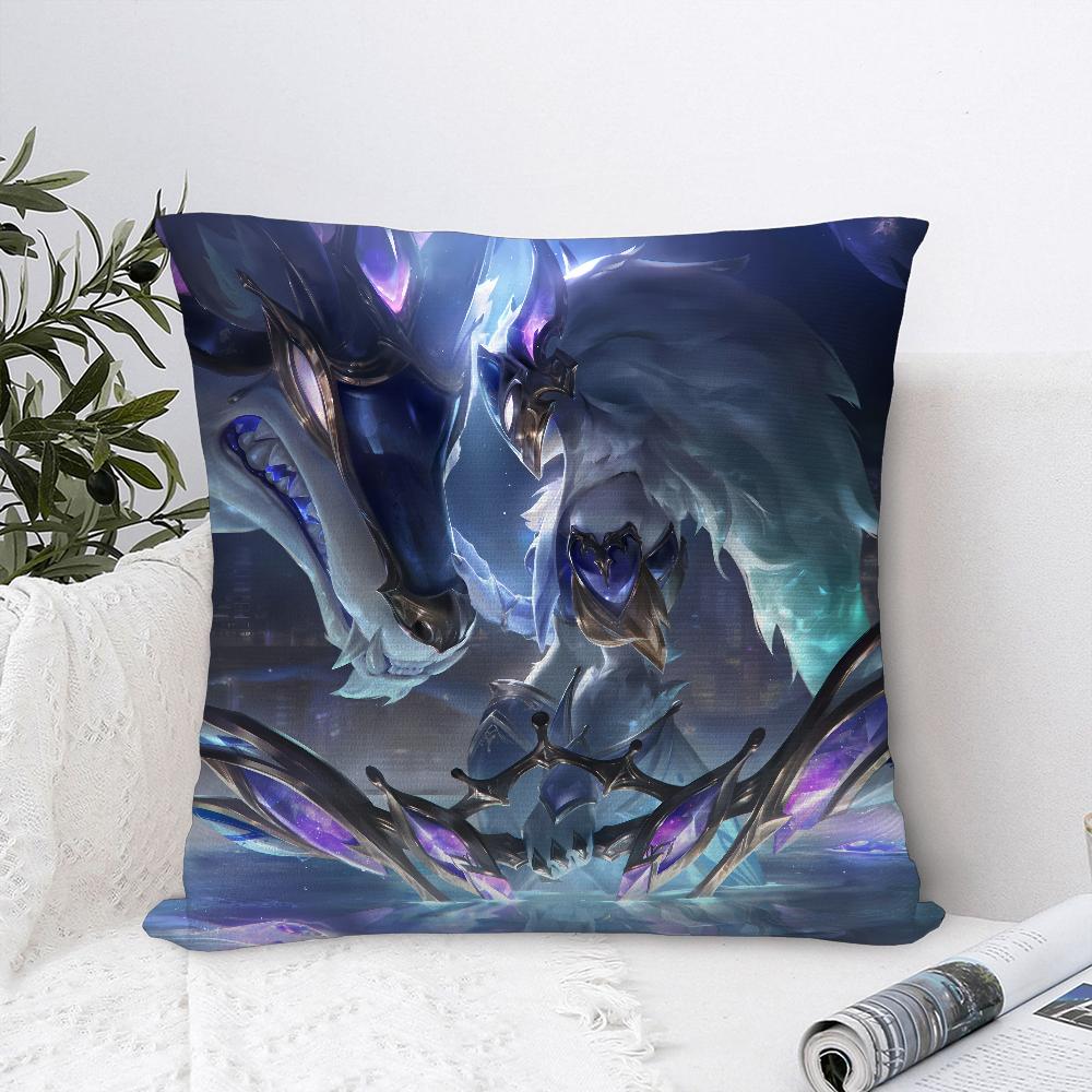 K-Kindred LOL Игровая Наволочка Декоративная для Дивана Домашний Двусторонний Принт Плюшевая Квадратная Наволочка для Подушки Декор Подушки Чехол